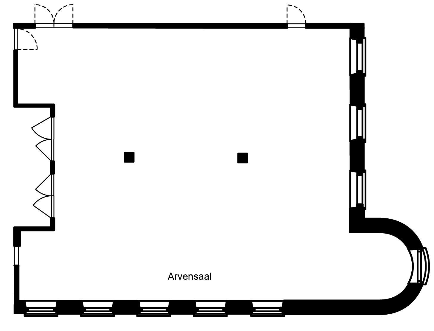 Grundriss Arvensaal