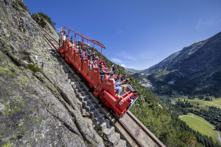 Gelmerbahn in Fahrt